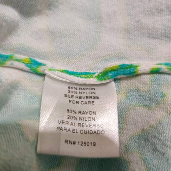 Joseph A XL Turquoise Green Abstract Animal Print Sleeveless Scoop Neck Knit Top - Picture 8 of 10